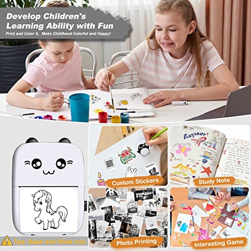 Mini Pocket Printer,Portable Thermal Printer For Label,Text Memo,Receipt,Sticker,Photo Printers, 203 Dpi, Bt Inkless Printing, Wireless Bluetooth Printer Compatible With Ios And Android (Black) #TOP2