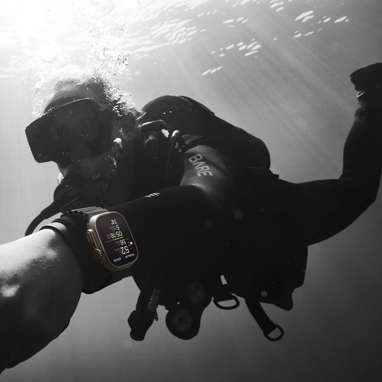 Photo 1 of 2 pk Ycysh 5 Pack Compatible with iWatch Bands 49mm 45mm 44mm,Mixed Suit for iwatch Series 8 SE,44/45/49mm Black,Midnight,Black Gray,Green,Orange