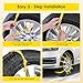 Qoosea Snow Chains 12 Pack Tire Chains for Car Trucks SUVUniversal Thickened Manganese Steel Emergency Snow Tire Chains Adjustable Anti-Slip Tire Cables Universal Fit (Yellow）