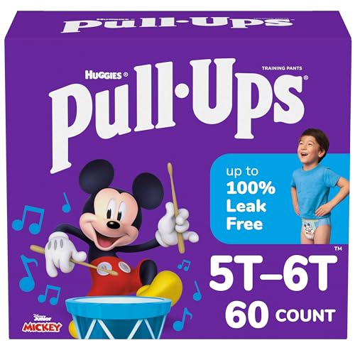 Image of Pull-Ups Boys' Potty Training Pants, Size 5T-6T Training Underwear (46+ lbs), 60 Count