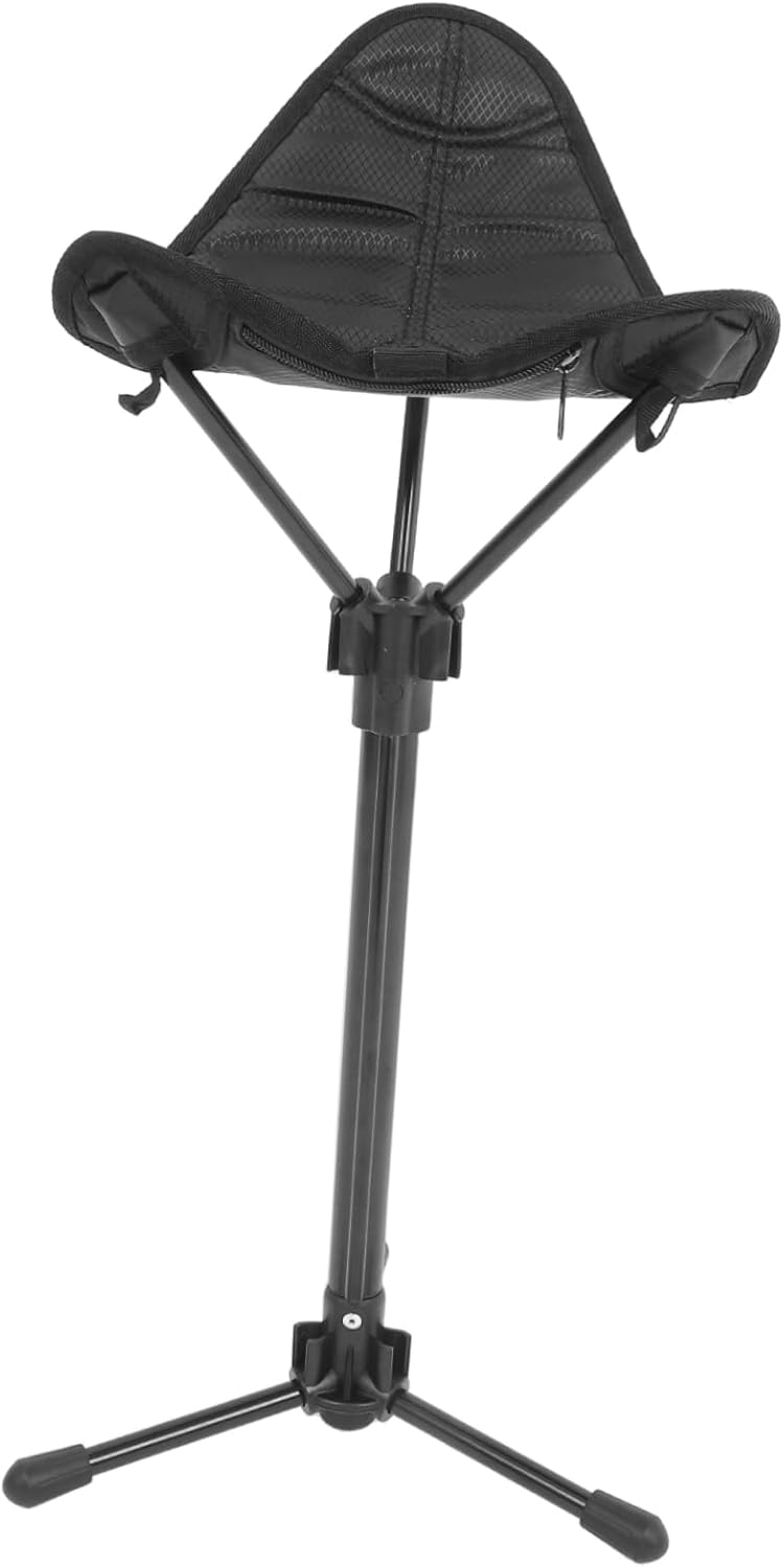 Portable Telescoping Folding Stool for Outdoor Adventures Adjustable Height Camping Chair Stable and Comfortable Fishing and Gardening Stool Collapsible Design for Hiking Picnics and Travel