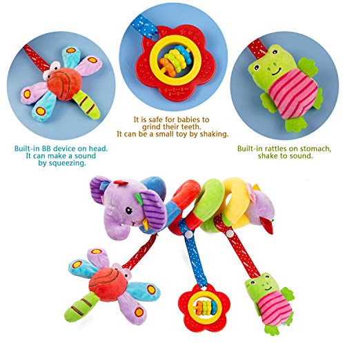 Comius Sharp Spiraal bed kinderwagen speelgoed, mobiele baby kinderen twisty spiraal cartoon speelgoed geschenken… - Image 8