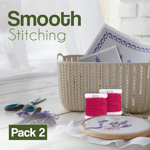 Image of Embroidery Floss Kit and Refills - Cotton Threads - DMC Color Coding for Cross Stitch, String Crafts, Friendship Bracelets
