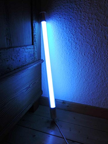 Lichtidee Led Leuchstab IP20 63cm blau 10Watt Party Deko Schaufenster farbig bunt mit weißem Kabel und Schalter
