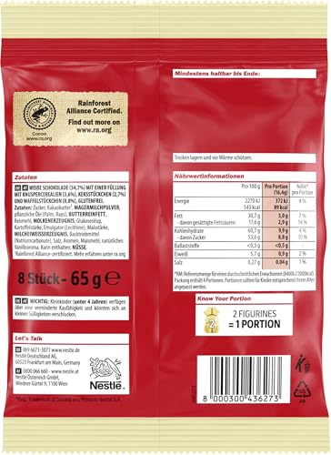 NESTLÉ KITKAT Festive Friends White Weihnachtliches Geschenk aus weißer Schokolade mit Knusperstückchen 1er Pack (1 x 65