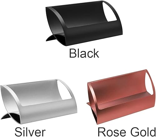 Miniatura 6 de Soporte para tarjetas de visita, soporte de metal para tarjetas de visita para escritorio, base antideslizante, soporte para tarjetas de visita de