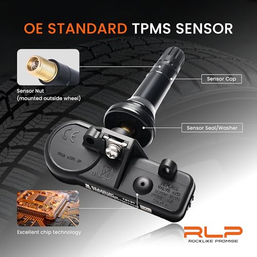 Set of 4 TPMS Tire Pressure Monitoring System Sensor 433MHz Compatible with Jeep Wrangler JK Dodge Ram Charger Replacement for 56029398AB 68142397AA 68241067AA 68241067AB - Image 4