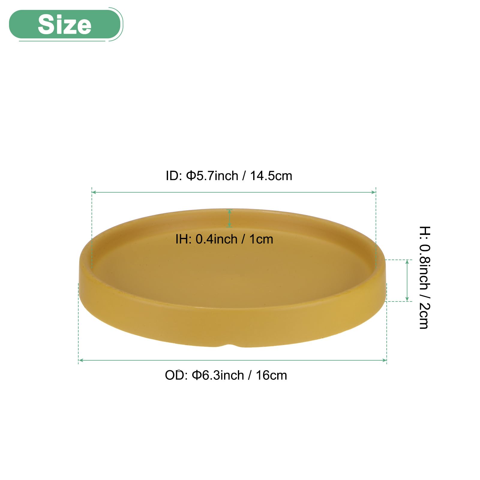 M METERXITY Ceramic Plant Saucer, 6.3 Inch 16cm Plant Water Catcher Tray - Image 2