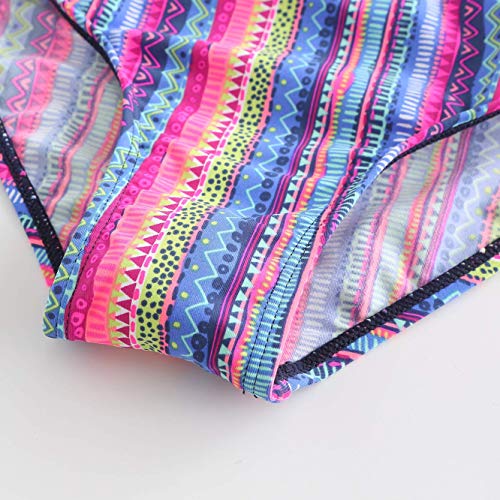 Image of Girls Two Piece Bikini Swimsuits Striped Ruffle Swimwear Falbala Bathing Suit Set