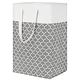 TOTANKI 80L Laundry Basket, Large Laundry Hamper with Long Reinforced Handles, Collapsible Freestand