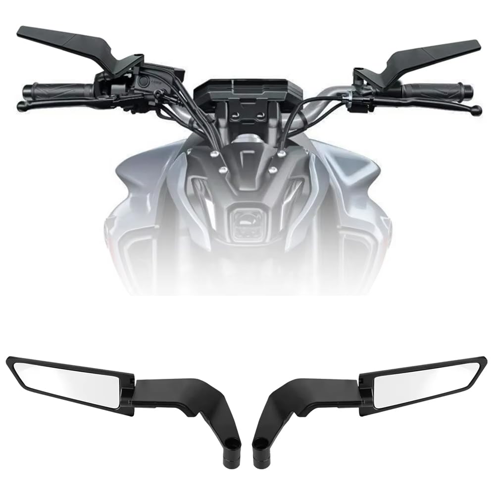 Specchietti Retrovisori Moto per Kawasaki Z750 2004–2012, Specchietto con Aletta Aerodinamica Regolabile per Stabilità ad Alta velocità
