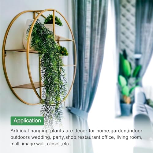 Image of Artificial Vines Fake Greenery Garland Willow Leaves Faux Hanging Plants Trailing Weeping Ivy Drooping Hanging Vines Faux Plants Realistic Home Office Christmas Holiday Decor (1 Design6)