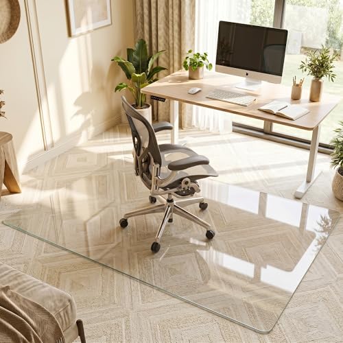 Antok Tempered Glass Chair Mat 48×72 Office Chair  Review