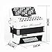 Accordion, ONESECOND brand 62 key 60 bass accordion, adult accordion, professional accordion educational instrument suitable for beginners and students, with back strap (white)