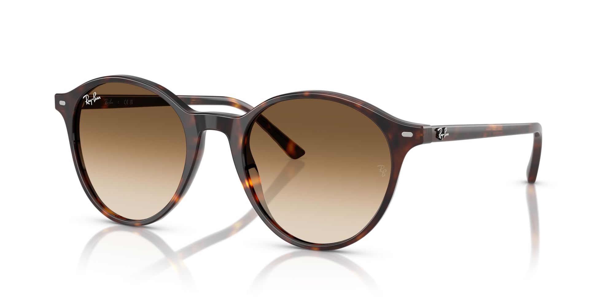 Ray-Ban Rb2230 Bernard Runde Sonnenbrille Havana/Braun Farbverlauf transparent