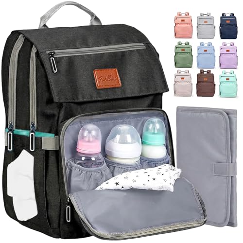 Image of PILLANI Baby Diaper Bag Backpack - Baby Bag for Girls & Boys, Large Waterproof Toddler Diaper Backpack - Baby Shower Gifts & Registry Must Haves - Travel Diaper Bags with Changing Pad - Newborn Stuff