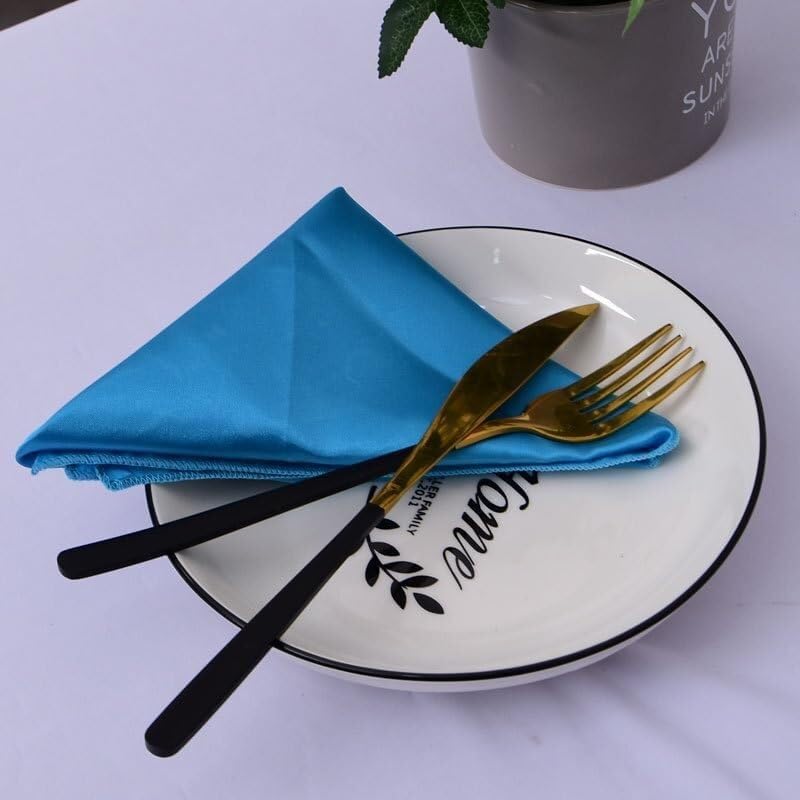 Tovaglioli di stoffa, tovaglioli da tavola, 12 pezzi 43 cm tovagliolo da tavolo quadrato in tessuto di raso fazzoletto da taschino for decorazioni di nozze eventi feste hotel forniture for la casa (co