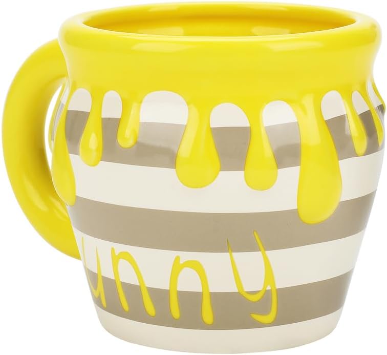 Bioworld Winnie The Pooh Hunny Pot 16 Oz Sculpted Ceramic Mug