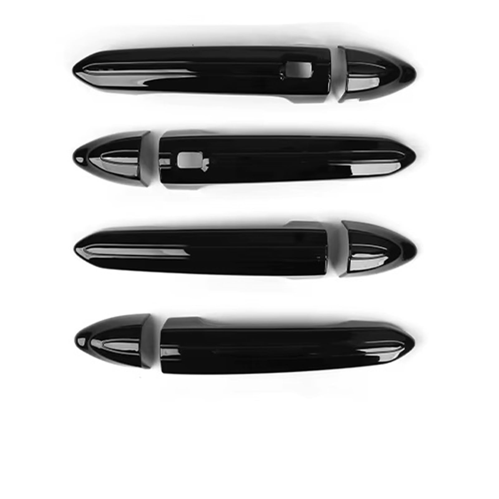 Cfdekoib Black Exterior Door Handle Cover Car Door Handle Trim Compatible With Genesis For G80 For Dh 2015-2020 Bowl Cap Cover Frame Plus Extra Pair Set Accessories