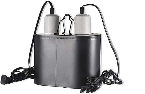 Lámpara doble para reptiles, lámpara de calor de terrario, lámpara profunda, cúpula de reptiles, lámpara de calefacción, soporte combinado para