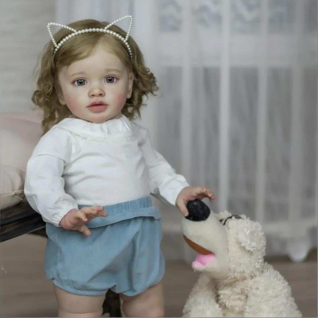 RXDOLL Reborn lalki dla małych dzieci, 26 cali, 65 cm, dla dziewczynek, miękki silikon, winyl, realistyczny korpus z materiału, ręcznie robione lalki dla noworodków, prezent urodzinowy dla dzieci