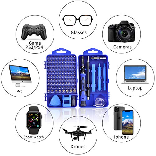 Professional Computer Repair Tool Kit, HPFIX 122 in 1 Precision Magnetic Screwdriver Set Electronics Repair Tool Kit for Cellphone, Laptop, Tablet, Cameras, Xbox Controller