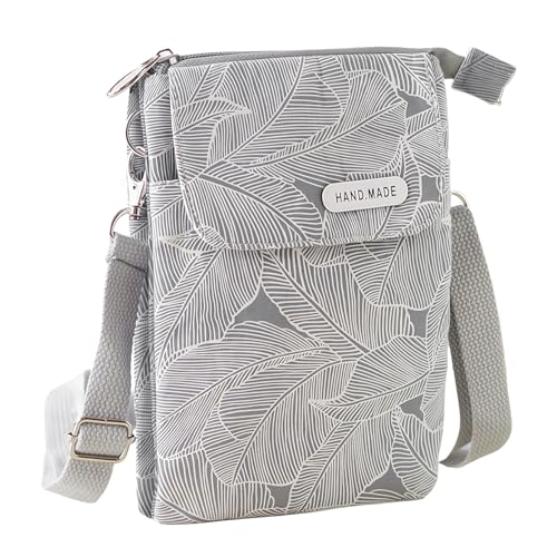 Petit Sac de Téléphone Portable, Teléfono Bolso Messenger, con Correa Ajustable, Bolsito para Movil Mujer, Pochette Portable Bandoulière Femme, Bolso Porta Movil Mujer para Viajes Compras Vida Diaria