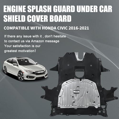 Image of Lower Engine Splash Shield Guard Compatible with Honda Civic 2016-2021 | Replace 74110-TBA-A00 74110TBAA00
