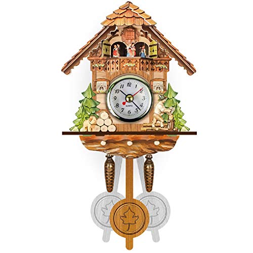Pendulette en Miniature de la Forêt Noire, Maison de la Forêt-Noire Maison avec Mouvement Quartz, 115×225×50Mm,#15