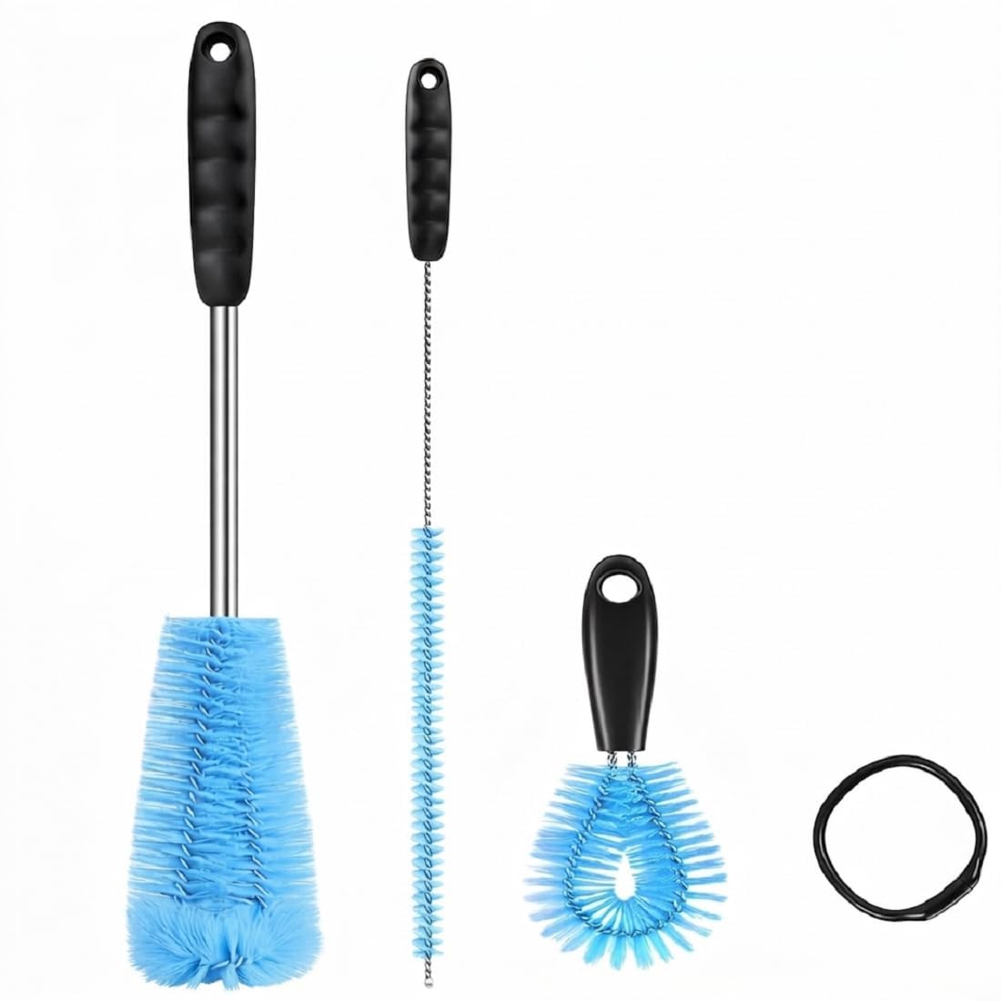 Bottle Cleaner Brush Set L Shape 15 Inch Long Handle Washing Bottle Cleaning Brushes for Narrow Neck Bottles Tumblers Straws Coffee Mugs Bottles Flasks Thermos Lid Brush (3 Pcs)-image-41