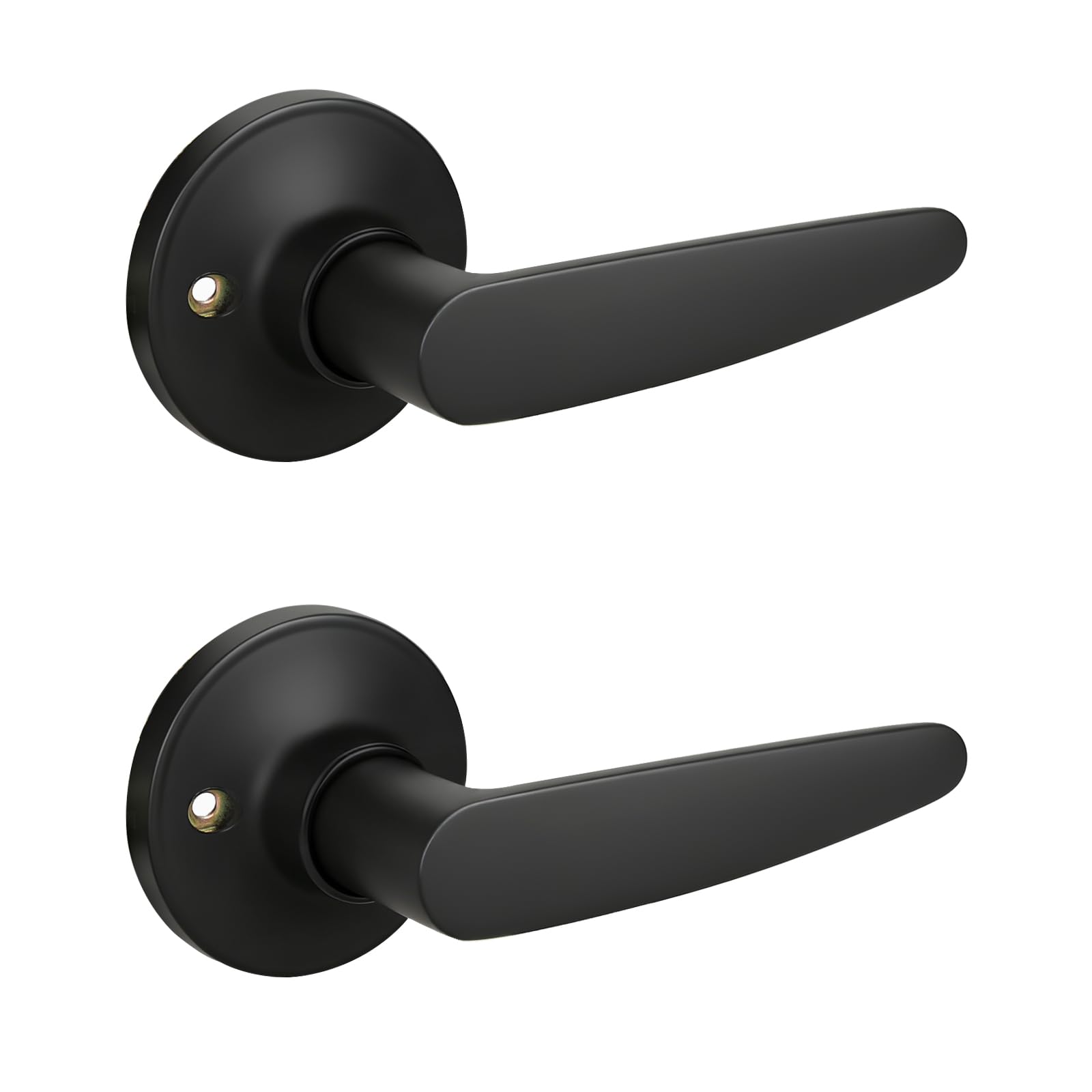 Satin Nickel Door Handles with Lock - Privacy & Security -22