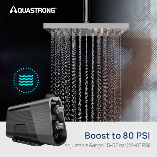 Image of Aquastrong Whole House Water Pressure Booster Pump 80 PSI, 115V Automatic Variable Speed, Constant Pressure, Integrated Design, Self-Priming, for Home, Apartment, Shower, Garden, Shallow Well,Smart 45