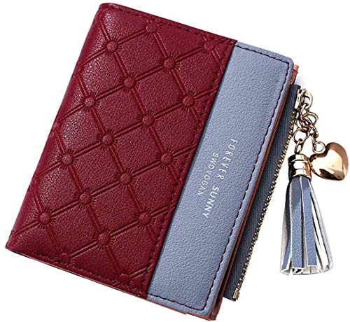 Image of Valentoria Womens Wallet Cute Elegant Long Slim Card Holder Case Minimalist Coin Purse Thin Tassels Zip Clutch Wallets for Girls Ladies | Cute