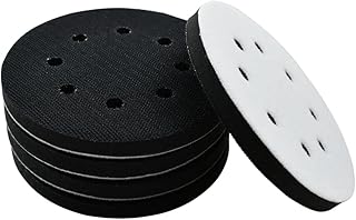 Tenalleys 5Pcs Hook and Loop 5" Soft Sponge Cushion 5-Inch 8 Holes Interface Buffer Pads Soft Density Interface Pads for Rotary Tools Grinder