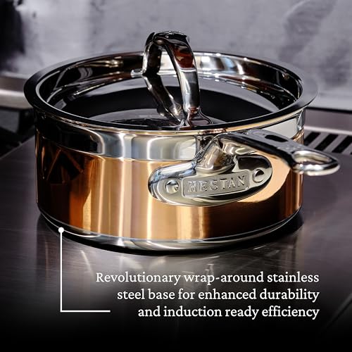 Image of Hestan - CopperBond Collection - 100% Pure Copper Sauce Pan, Induction Cooktop Compatible, 1.5 Quart