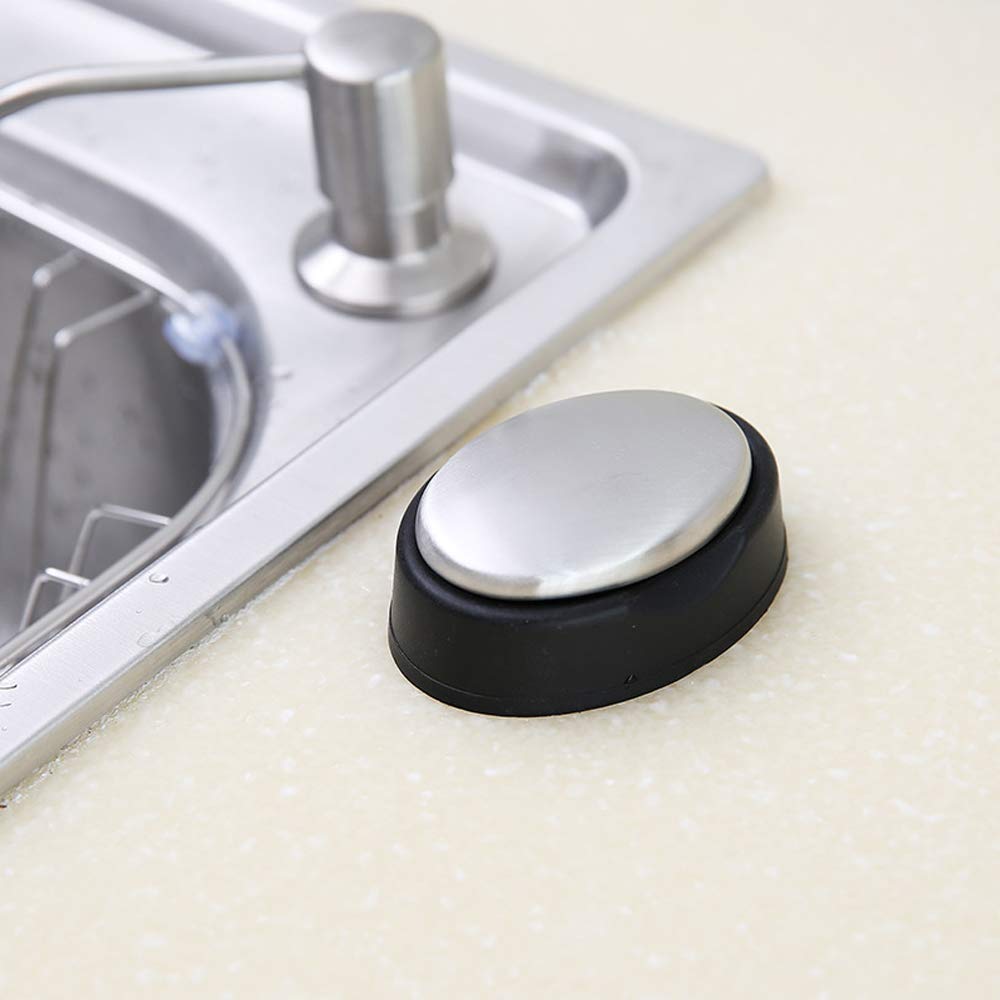 2 Pezzi Sapone In Acciaio Inossidabile Con Supporto Nero – Elimina Odori Di Aglio, Cipolla, Pesce – Ecologico E Riutilizzabile