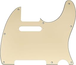 Musiclily Pro 8 Trous Pickguard pour Guitare électrique Squier Sonic Tele SS, 3 plis Crème