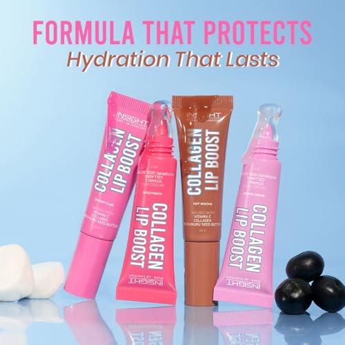 Image of INSIGHT Collagen Lip Boost - Bubblegum (10g) |Glossy Non-Sticky Finish | Vitamin C & Hydrating Treatment | Long Lasting Moisturization | Lightweight Daily Lip Wear