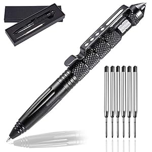 KEPEAK Military Tactical Pen, Professional Self Defense Pen, Emergency Glass Breaker Pen – Tungsten Steel, Writing Tool…