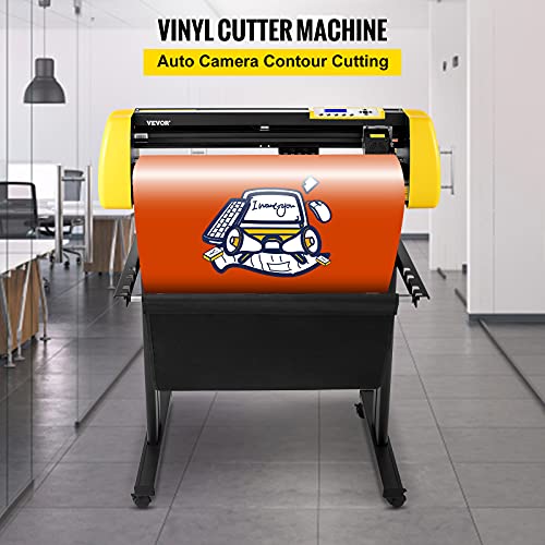 VEVOR Vinyl-Schneidemaschine, 870 mm Max Papierzufuhr Schneideplotter, automatische Kamera Kontur Schneiden LCD-Bildschirm Drucker mit Stand einstellbare Kraft & Geschwindigkeit