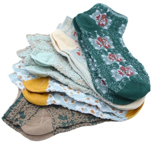 Image of YYaaloa Low Cut Athletic cute Socks with Cute Vintage Embroidered Floral breathable Casual socks for Women Girl