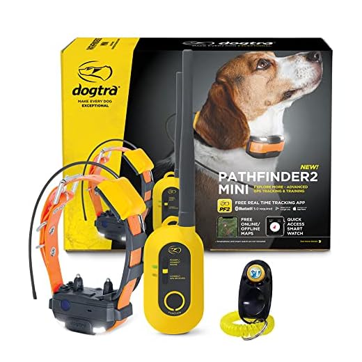 Dogtra Pathfinder 2 Mini - 4 Mile GPS Tracker Dog Hunting Training Collar with Remote, Rechargeable E-Fence Training Collar for Small Medium Large Sport Hunting Dogs, Electric Collar for Professionals