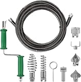 Furet Deboucheur, 5m Deboucheur Canalisation Diamètre 12mm, Furet Plomberie avec Adaptate...