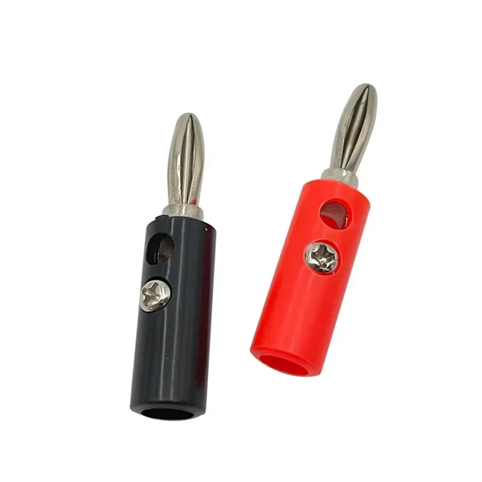 Conector de Altavoz Banana Horn de 40/200 Uds. Compatible con Cable de Altavoz de hasta 3mm de diámetro(40 Black)