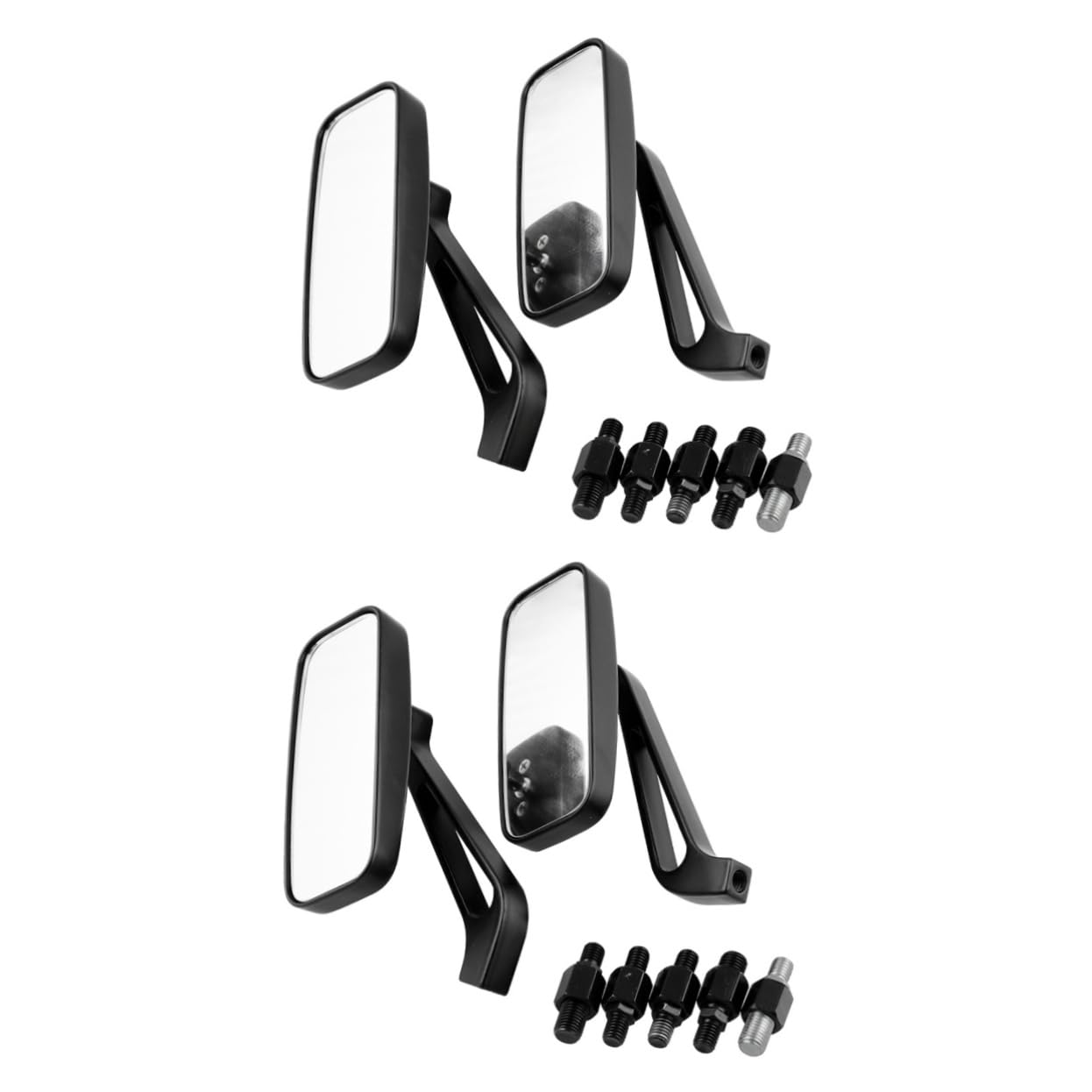 TOPBATHY 2 Paires Rétroviseur Miroir Rétro pour Guidon Accessoire de Remplacement Compatible et Adapté Aux Cruisers Tout et Scooters