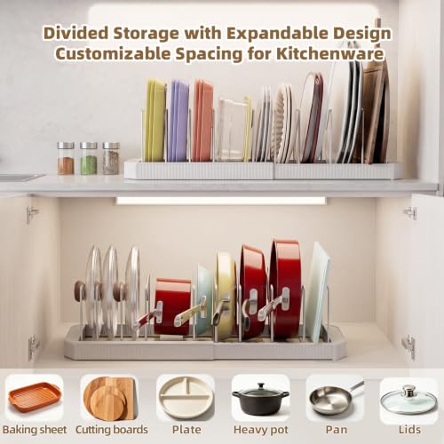 2-Pack-Expandable-Pot-Lid-Organizer-22-Pot-and-Pan-Holder-Adjustable-Under-Cabinet-10-Dividers-Inside-Kitchen-Cabinet-Storage-Rack-for-Baking-Sheets-Cutting-Boards-Cookware