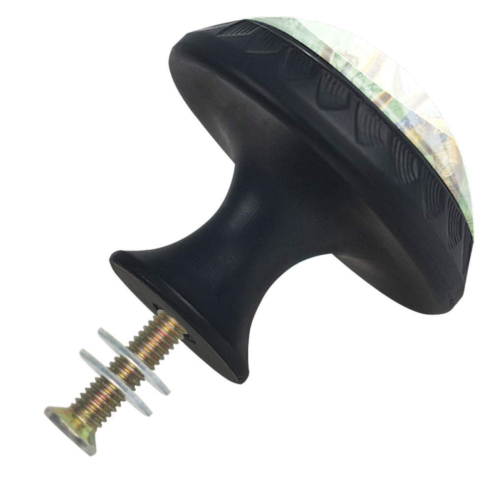Jungle Dinosaur Drawer Knob Pull Handle Cupboard Knobs with Screws 4pcs, Multi03, 3.5×2.8CM/1.38×1.10IN - Image 3