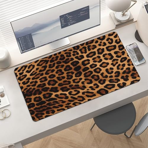 Cool Cheetah Leopard Desk Pad con Base de Goma Grande miniatura 6