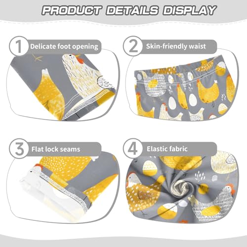 Abstract Chicken Girls Leggings Soft Stretch Workout Yoga Dance Pants for Kids Casual Tights3