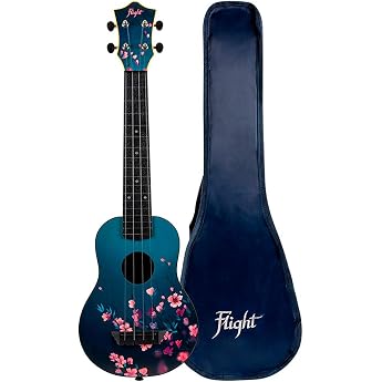 Flight Ukuleles - TUSL32 Long Neck ABS Travel Ukulele - Sakura
